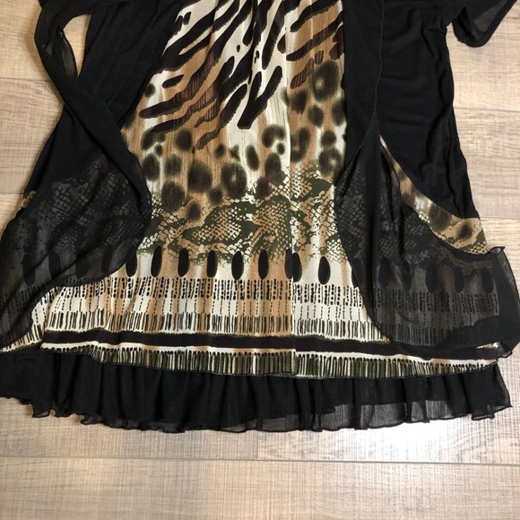 Leopard print blouse shirt sweater - Picture 4 of 5